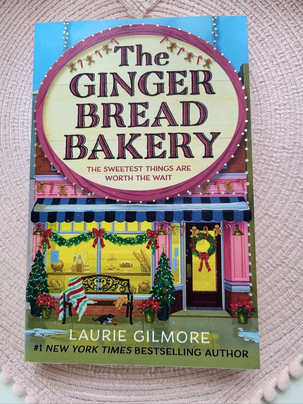 "The Gingerbread Bakery" Holiday Cookbook - Pink & Blue Cover
